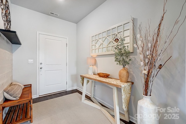 entryway featuring hardwood / wood-style floors