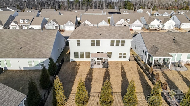 aerial view featuring a residential view