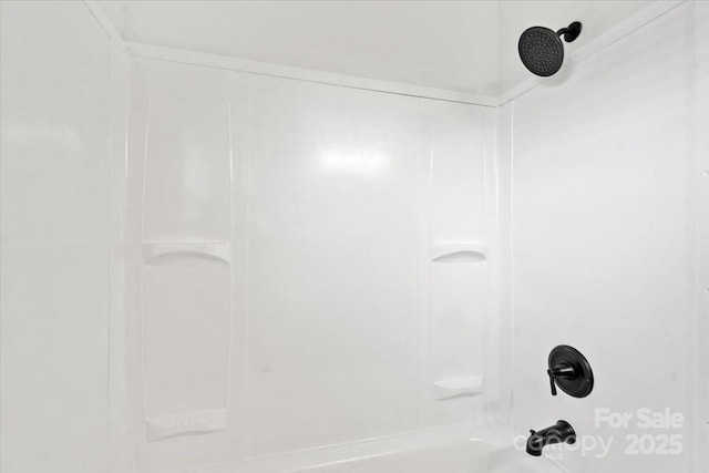 room details with shower / washtub combination