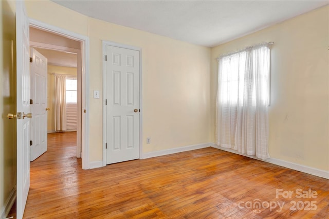 empty room featuring light hardwood / wood-style floors