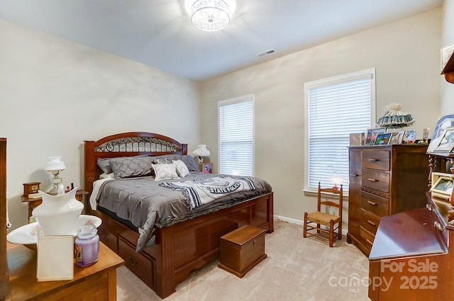 view of carpeted bedroom