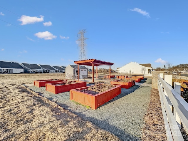 surrounding community featuring a pergola