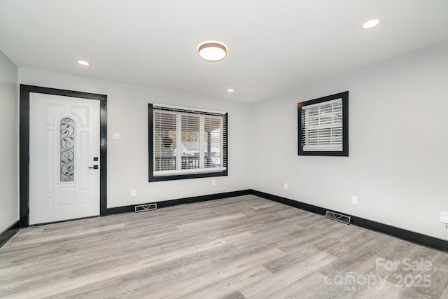 entryway featuring light hardwood / wood-style flooring