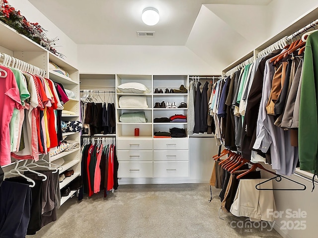 view of walk in closet