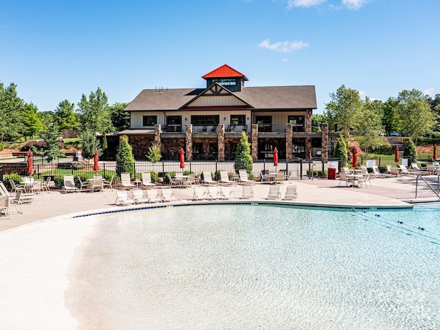 view of pool with a patio