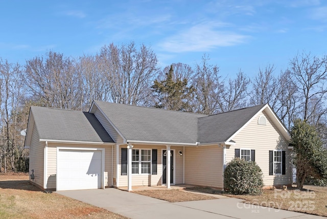 ranch-style house with a garage