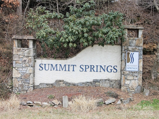 view of community sign