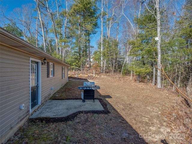 view of yard with a patio