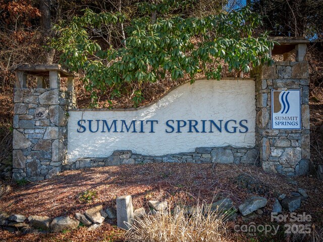 view of community sign