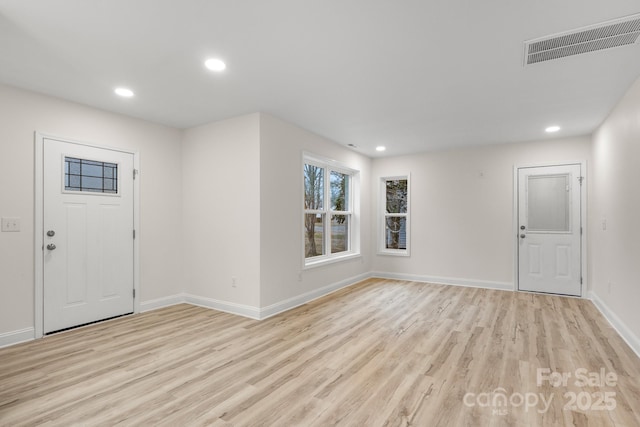 foyer featuring light hardwood / wood-style floors