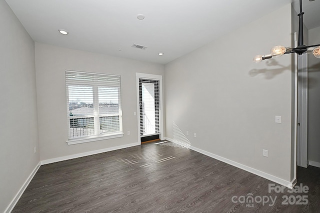 3630 N Davidson St, Charlotte, NC 28205 - interior space featuring dark wood-type flooring