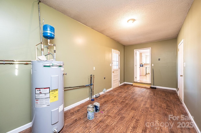 utility room with water heater