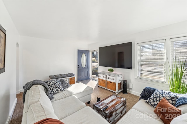 view of carpeted living room