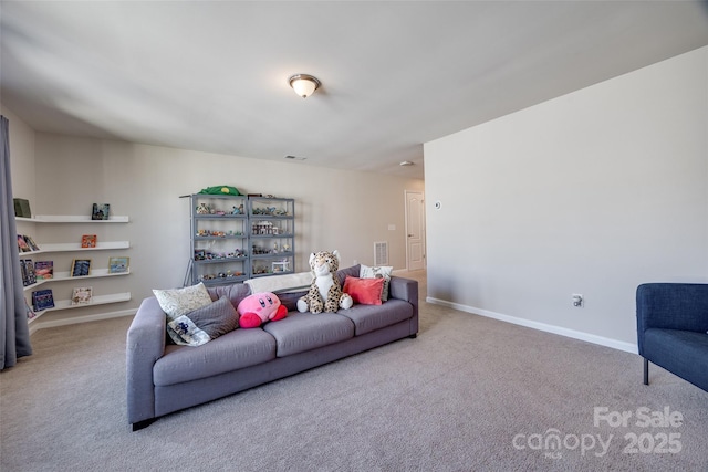 view of carpeted living room