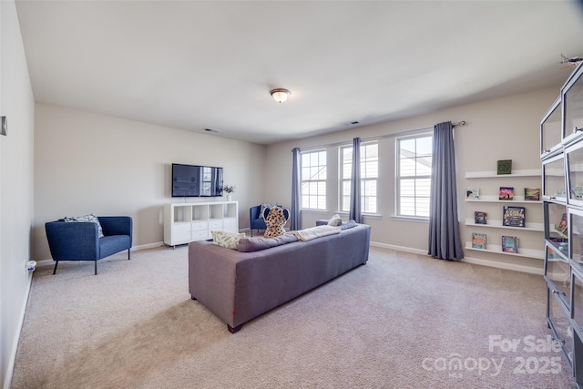 view of carpeted living room