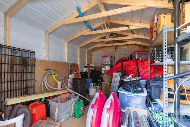 view of storage area