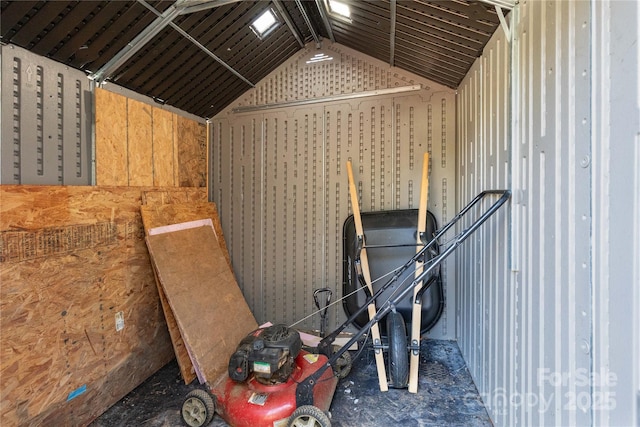 view of storage area