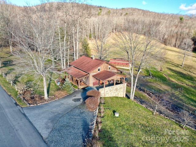 birds eye view of property