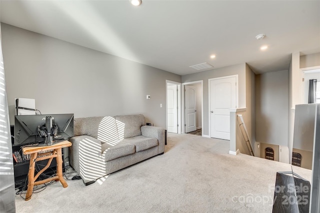 view of carpeted living room