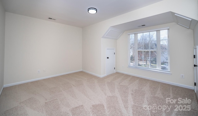 bonus room with light colored carpet and a wealth of natural light