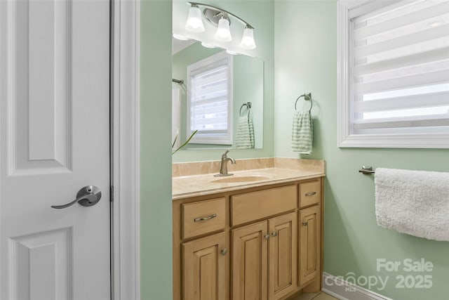 bathroom featuring vanity