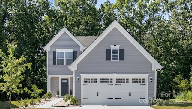 view of front facade featuring a garage