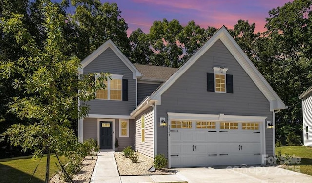 view of front of house featuring a garage