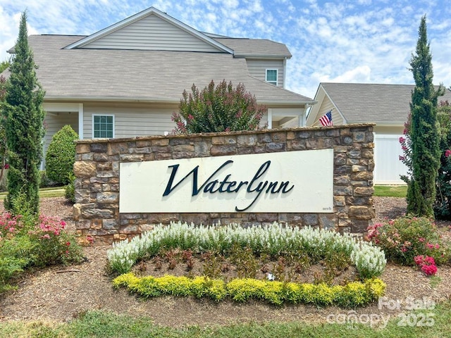 view of community sign