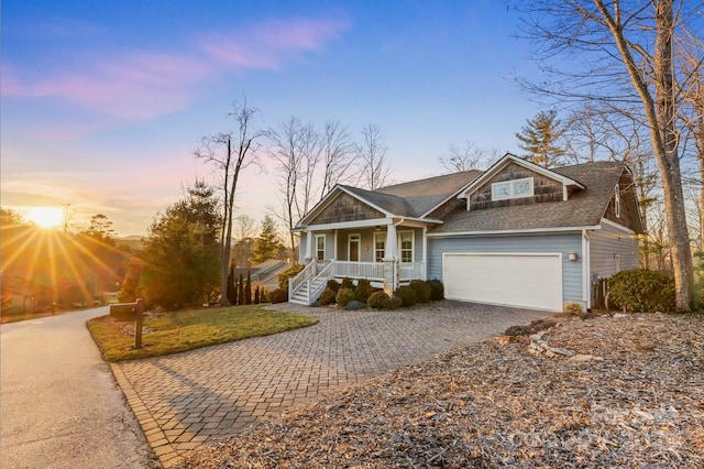 view of front of property with a porch