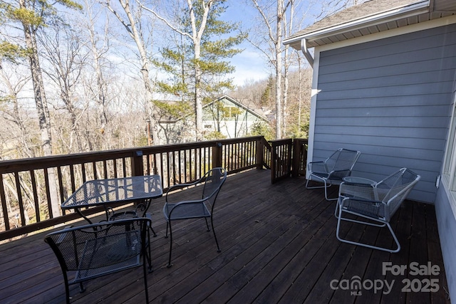 view of wooden terrace