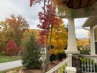 balcony with covered porch