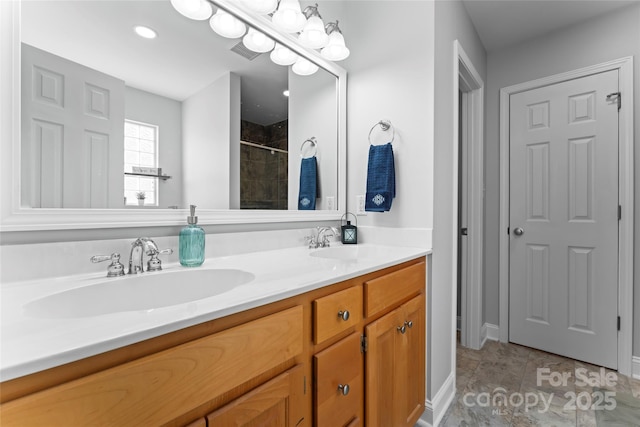 bathroom with vanity