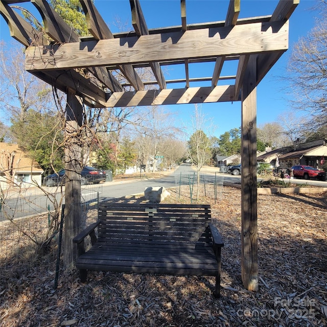 view of community featuring a pergola