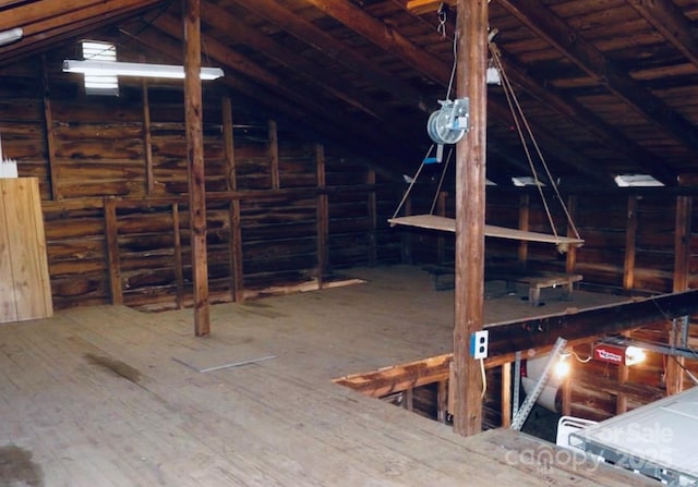 view of attic