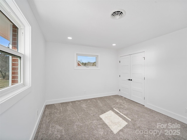 view of carpeted empty room