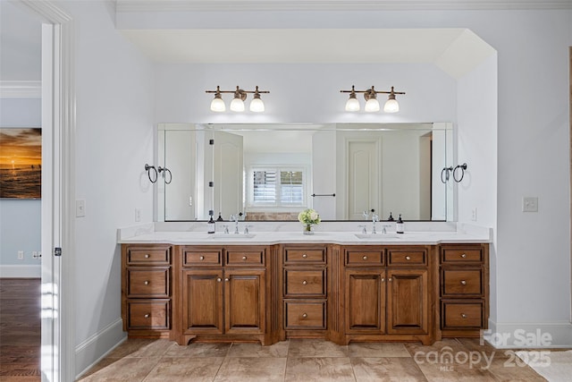 bathroom featuring vanity