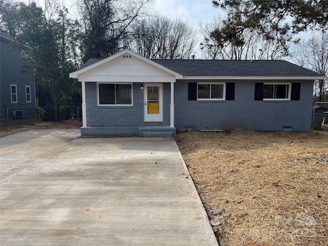 view of front of property with cooling unit