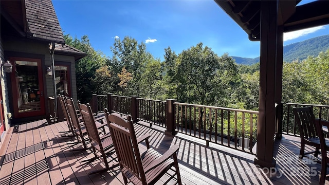 view of wooden terrace