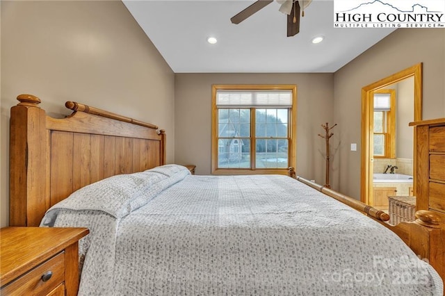 bedroom with ceiling fan