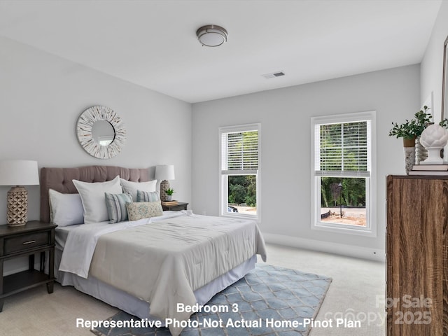 view of carpeted bedroom