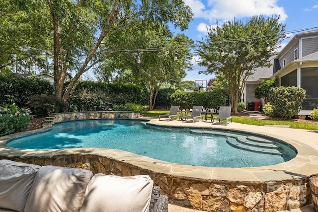 110 Lynbrook Dr, Davidson, NC 28036 - swimming pool featuring a patio area