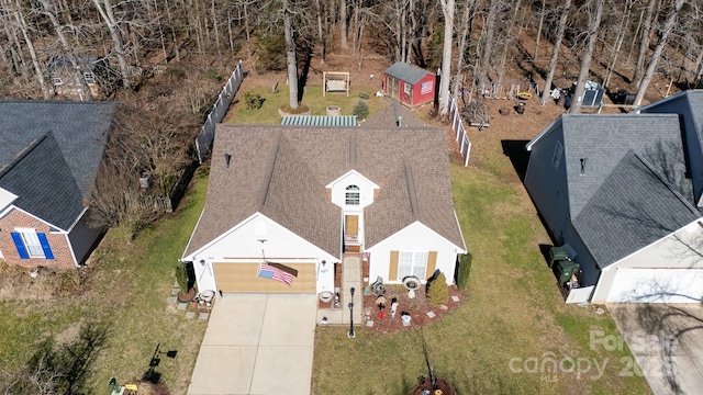 birds eye view of property