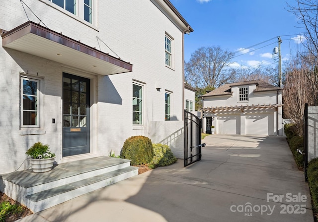 doorway to property with a balcony