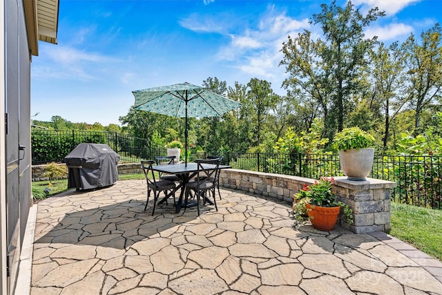 view of patio / terrace featuring grilling area