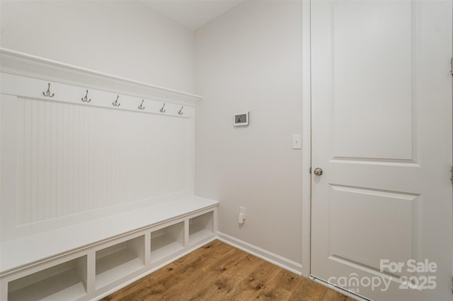 mudroom featuring hardwood / wood-style floors