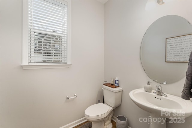 bathroom featuring sink and toilet