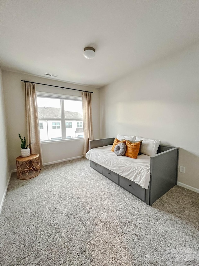 bedroom with carpet floors