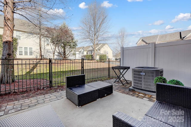 view of patio with cooling unit