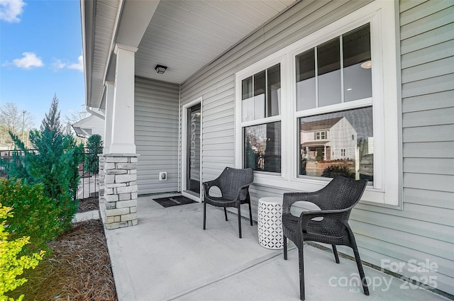 view of patio / terrace with a porch