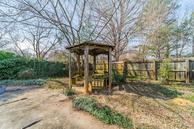 531 Elm St, Salisbury, NC 28144 - fenced backyard featuring a gazebo and a patio area
